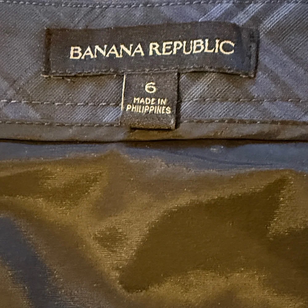 Banana Republic Navy Plaid Pencil Skirt - Picture 6 of 14